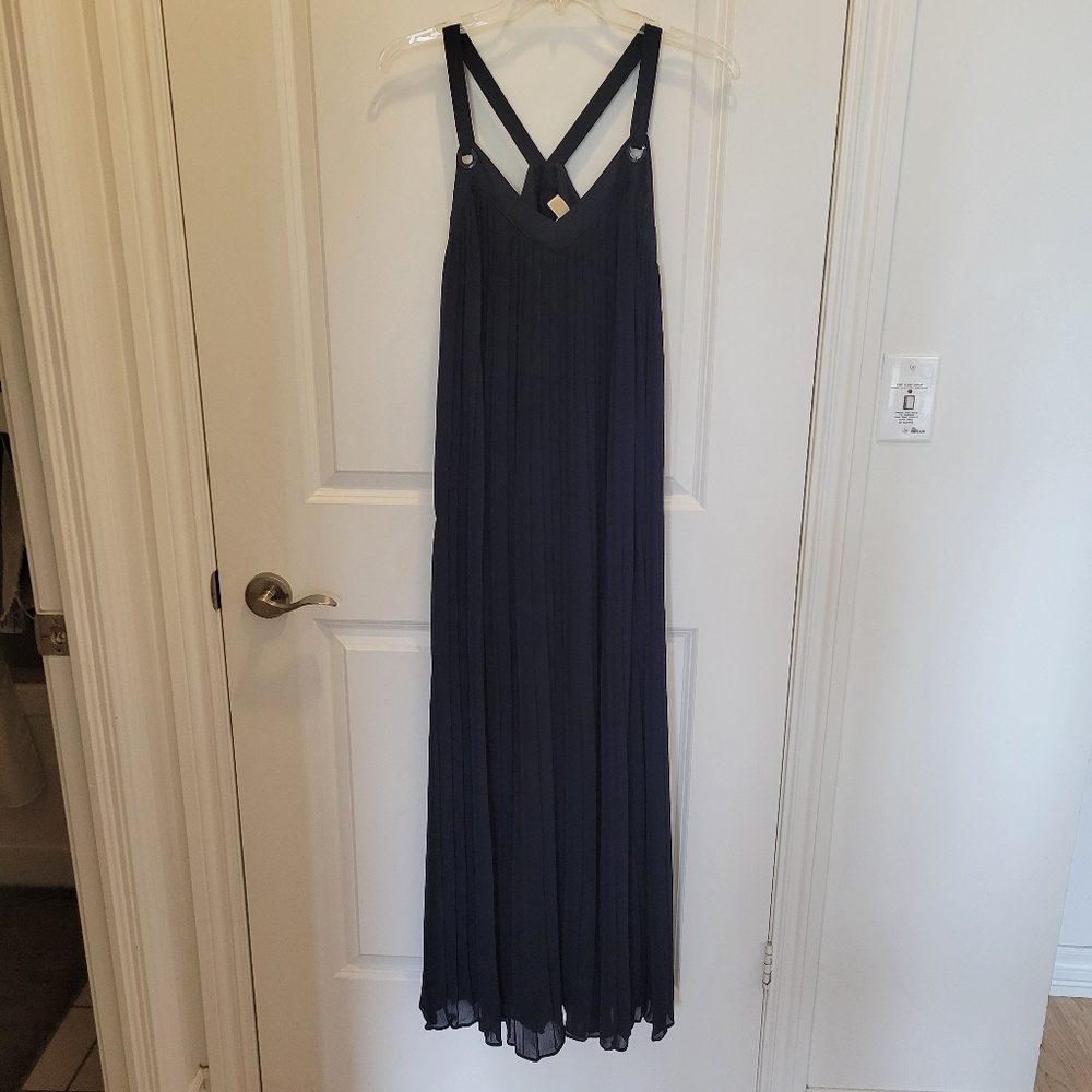 Elegant Navy Blue Michael Kors Maxi Dress